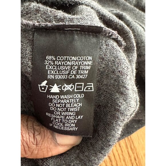 Nic And Zoe Studded Cuff Tunic Top Bell Sleeves Pockets Gray Sz PM - Picture 6 of 10